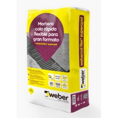 weber col flex 3 superapid - Mortero de cola súper flexible de fraguado rápido