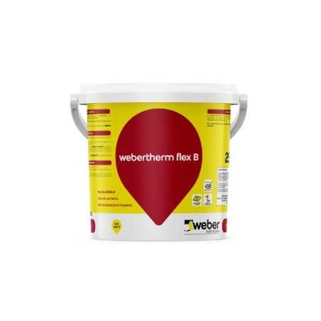 Revestimiento orgánico regularizador y adhesivo de placas termoaislantes - webertherm flex B