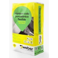 Mortero cola porcelánico flexible - Webercol Flex Duo