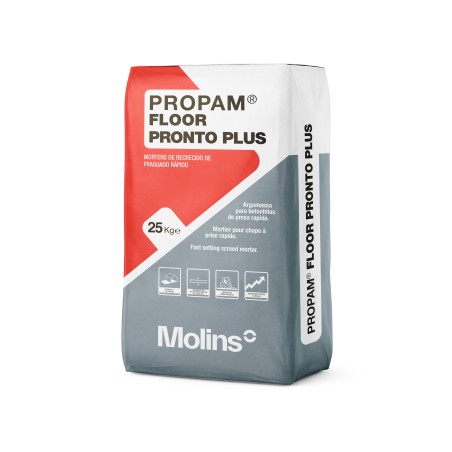 PROPAM RECRECIDO PRONTO PLUS - Mortero para Recrecidos de Fraguado Rápido y Retracción Controlada