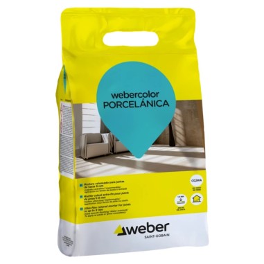 WEBERCOLOR PORCELÁNICA - Mortero para la realización de juntas de 1 a 8 mm de ancho