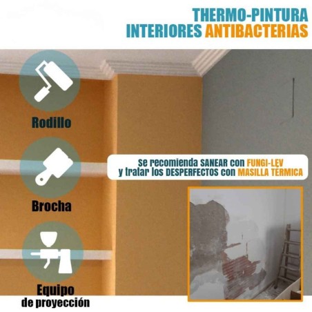 Pintura térmica antibacteriana para interiores
