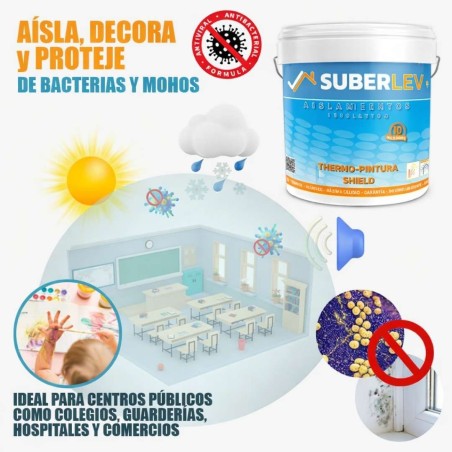 Pintura térmica antibacteriana para interiores
