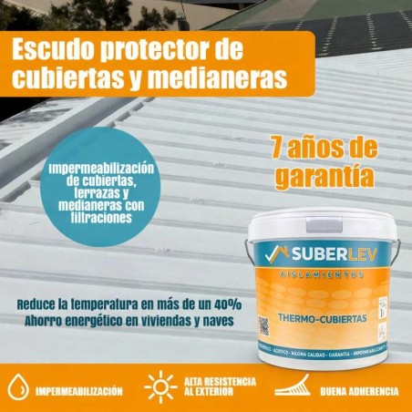 Impermeabilizante y corrector térmico para cubiertas