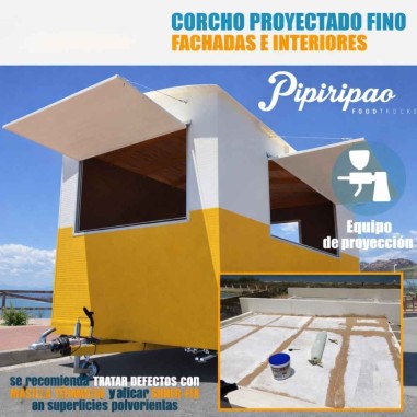 Corcho natural proyectado