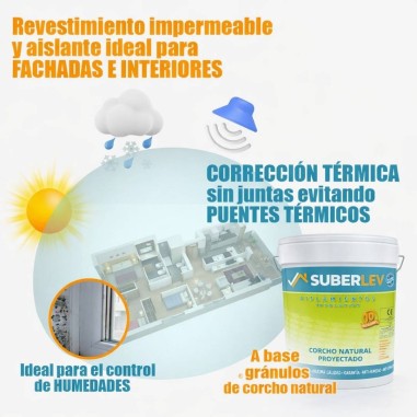 Corcho natural proyectado