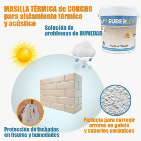 Masilla térmica de corcho natural
