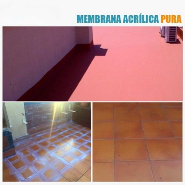 Membrana Acrílica Impermeabilizante para terrazas, tejados, muros y zonas exteriores de semi-tránsito