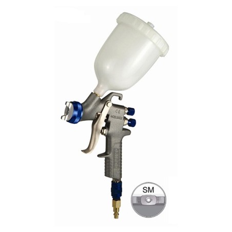 Pistola para retocar y pintar carrocerías, especialmente, pinturas monocapa, barnices hs y metalizados.
P.GRAV.3500-SM