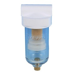 Filtro de Aire para Instalaciones Neumáticas Kripxe F-3/8" | Bronce Sinterizado 10 Micras