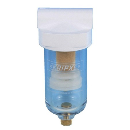 Filtro de Aire para Instalaciones Neumáticas Kripxe F-3/8" | Bronce Sinterizado 10 Micras