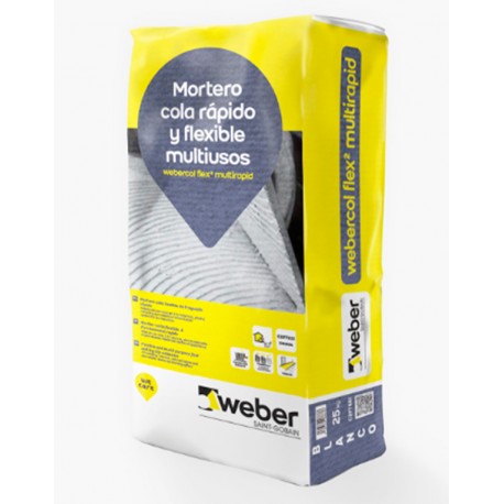 Webercol Flex² Multirapid - Mortero cola flexible de fraguado rápido