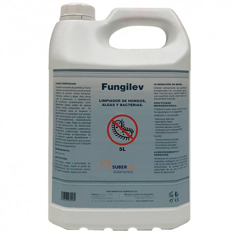 FUNGILEV - Desinfectante de amplio espectro contra bacterias, levaduras, mohos y algas